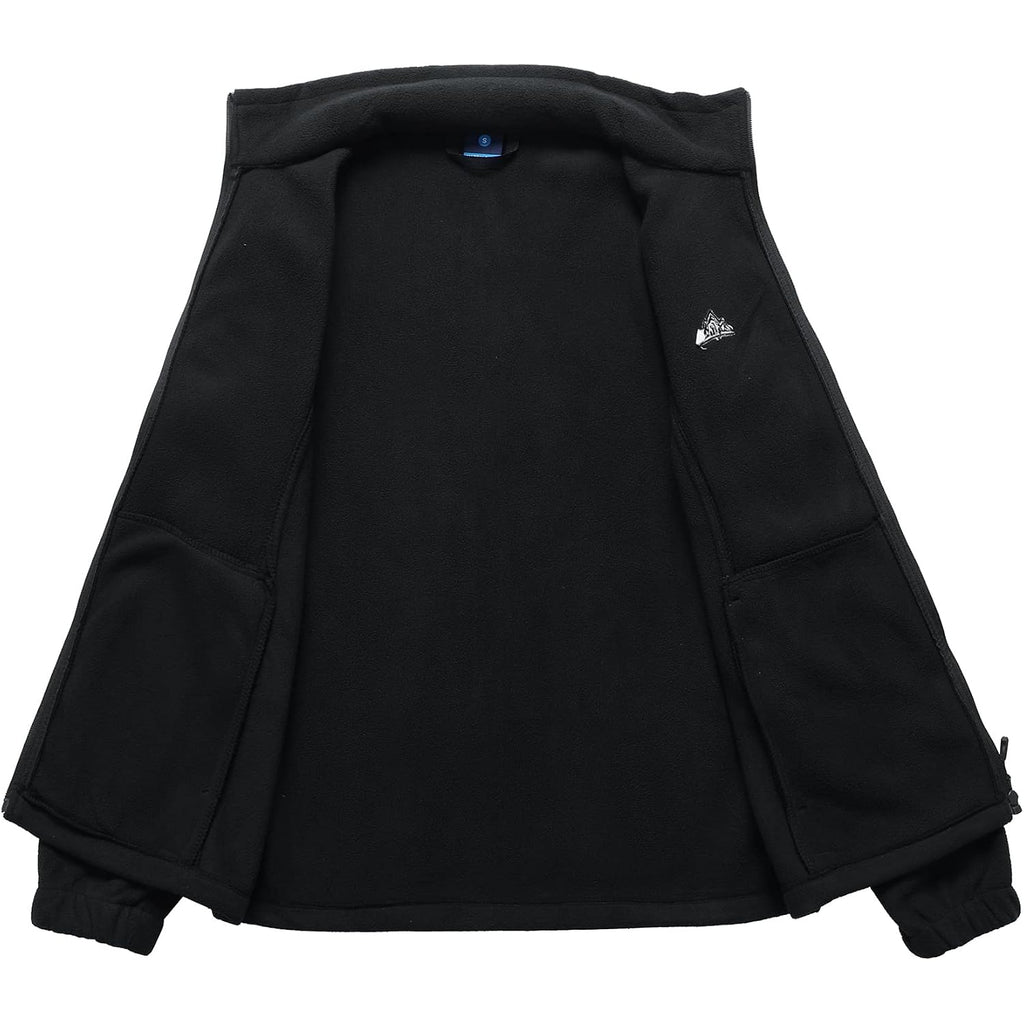 Women'S Lightweight Full Zip Soft Polar Fleece Jacket Outdoor Recreation Coat With Zipper Pockets