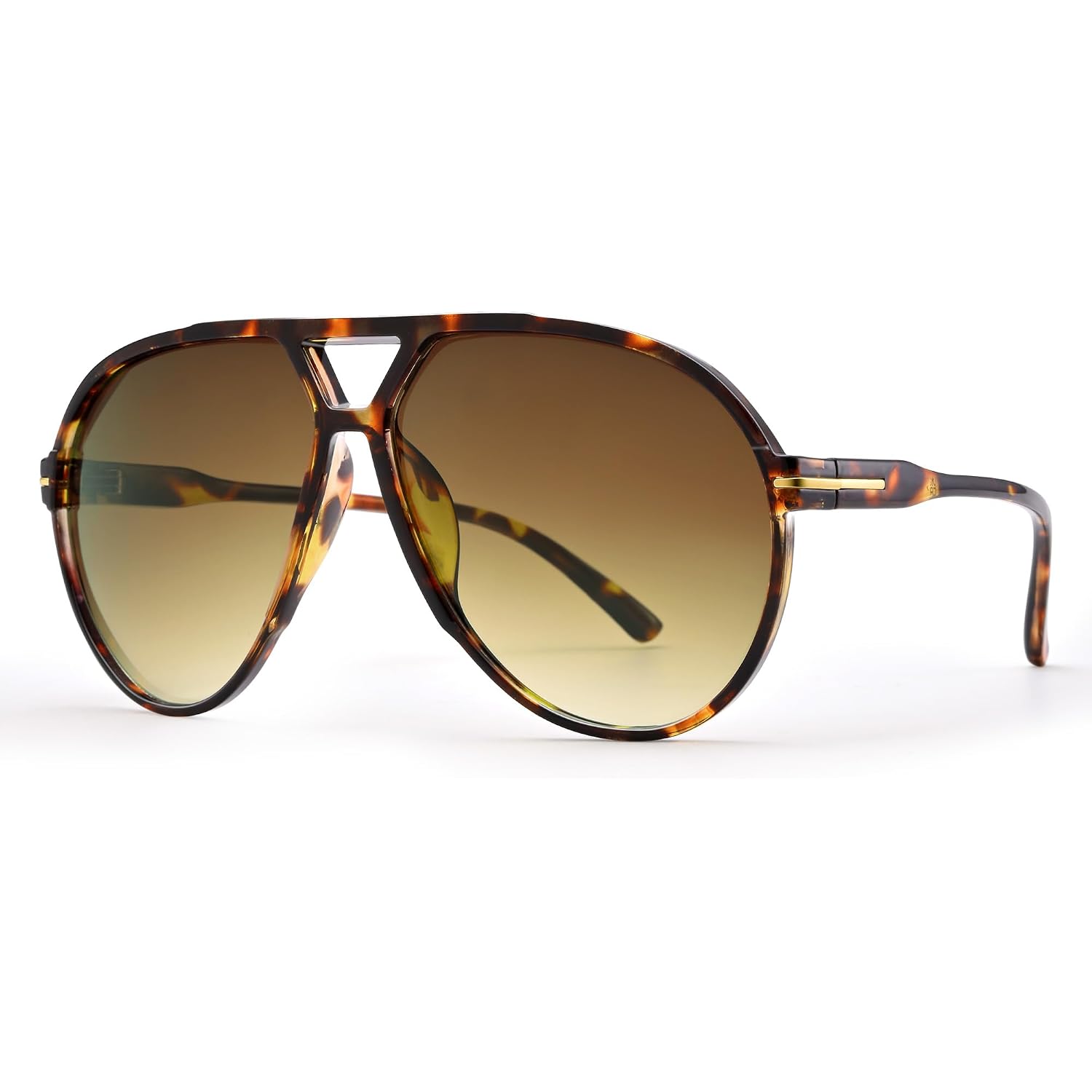 Bouryo Retro Aviator Sunglasses For Women Men - Oversized Trendy 70S Sun Glasses Vintage Big Round Shades