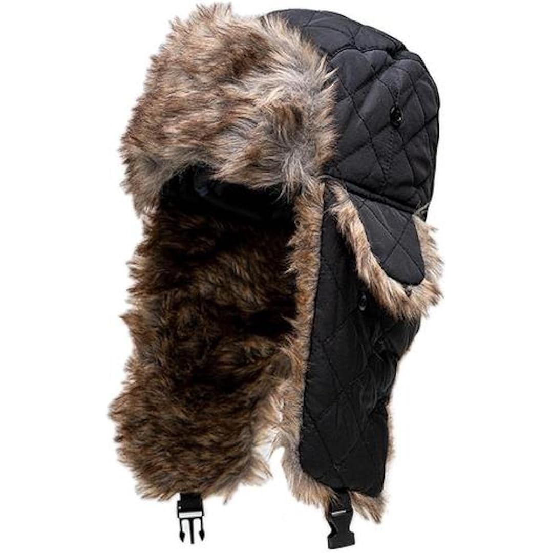 SA Company Trapper Hat Winter Hats for Men & Women | Ushanka Russian Hat | Faux Fur Hat with Ear Flap (Snow Camo)