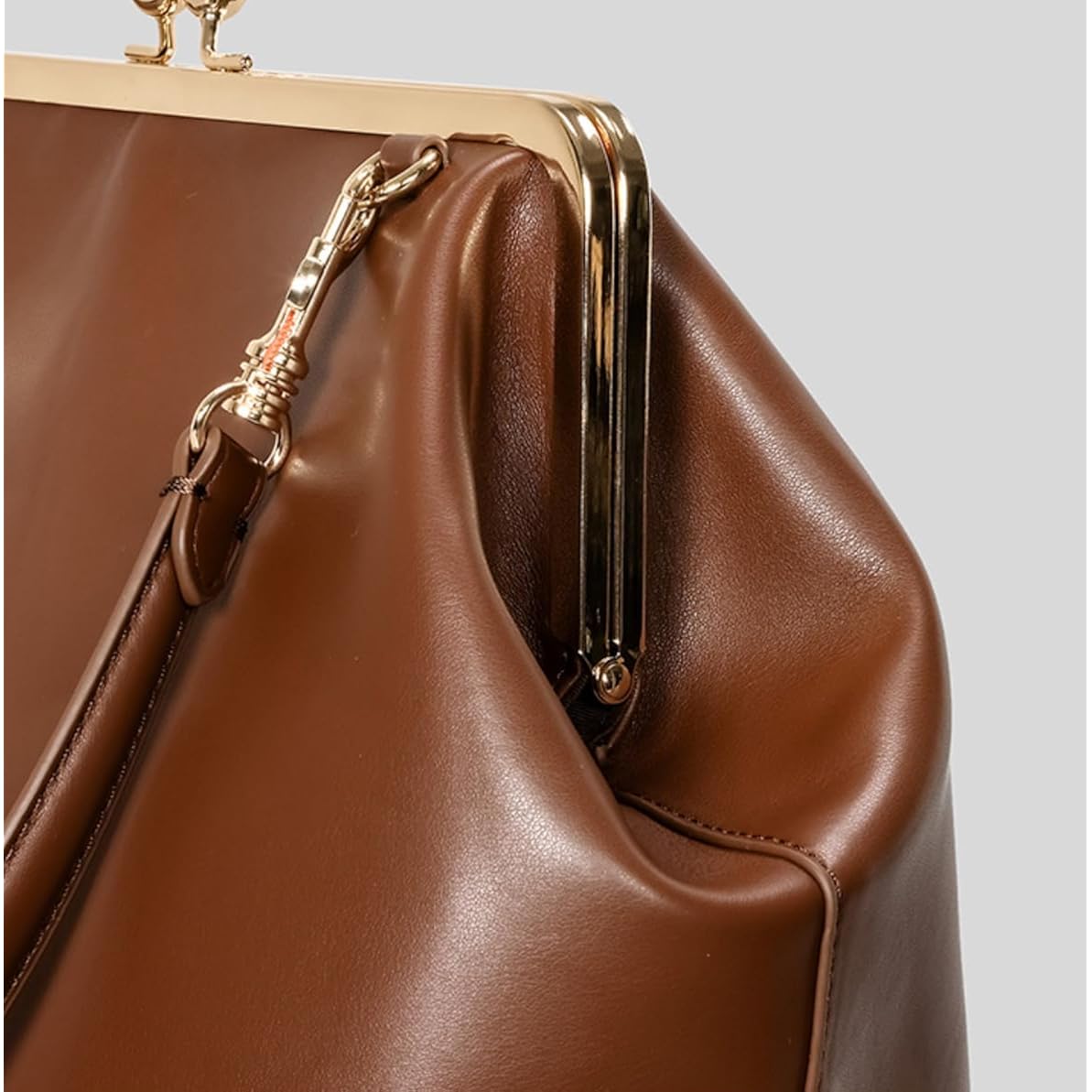 Slouchy Kiss Lock Crossbody Bags Women Crescent KissLock Cross Body Hobo Shoulder Purses Kiss Clasp Hobo Handbags Wallet