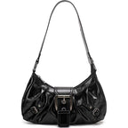 Y2K Trendy Purse For Women, Leather Buckle Punk Hobo Clutch Purses Bags For Ladies Top Handle Shoulder Bag