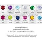 SilveristicJewelry 925 Sterling Silver Birthstone Necklace for Women – Personalized Dainty Necklace, Gift for Mom, Grandma, or Her, Birthday Gift, Birthstone Jewelry for Women