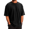 Runcati Mens Casual T-Shirts Short Sleeve Lightweight Oversized Summer Cotton Tee Beach Crew Neck Tops