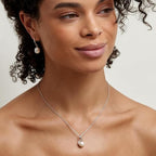 The Pearl Source 9.0-9.5mm Freshwater Pearl Pendant Necklace for Women - Cultured Pearl Necklace with Infinity Design | 14K Gold Plated 925 Sterling Silver Necklace with 16"-20" Adjustable Chain