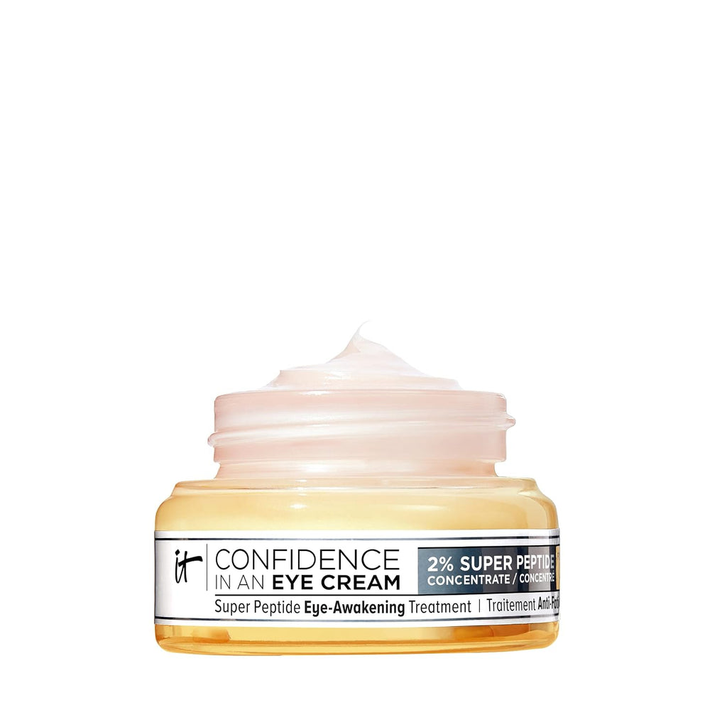 It Cosmetics Confidence In An Eye Cream - Anti Aging Peptides Moisturizer, Dark Circles & Wrinkles, Lightweight 48H Hydration, 2% Super Peptide Concentrate, Smooth & Brighten Undereye, All Skin Types