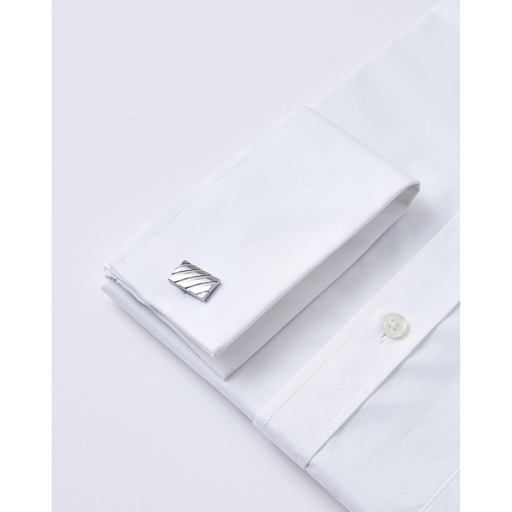 French Cuff Wrinkle Free Dress Shirt For Men Regular Fit Long Sleeve Wrinkle Resistant Shirt