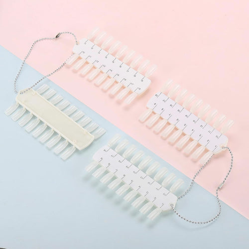 6 Sets 216 Tips Nail Color Swatch, Double Layer Tips Clear Nail Color Display Palette Paint Practice Color Chart Swatches