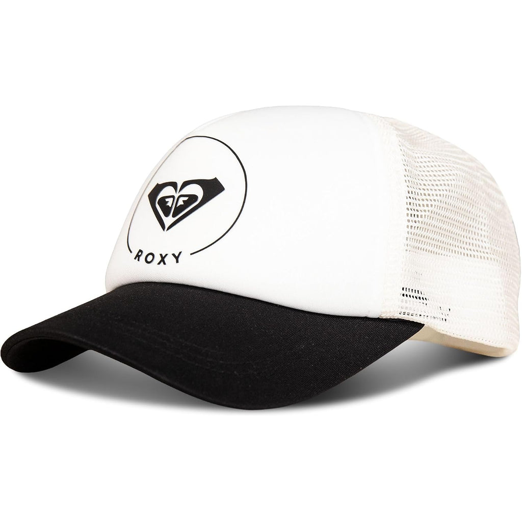 Roxy Women's Truckin Trucker Hat – Adjustable Summer Cap, Lightweight and Breathable with Mesh Back Cloud Dancer