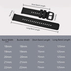 Bisonstrap Watch Strap 18Mm 19Mm 20Mm 21Mm 22Mm, Quick Release Silicone Watch Bands For Men Women