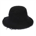 Sun Hats for Women Summer Casual Wide Brim Cotton Bucket Hat Beach Vacation Travel Accessories Black