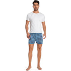Mens Boxer Shorts Inverted Waistband 100% Cotton Men'S Classic Fit Woven Boxers Underwear Pack