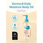 Derma B Daily Moisture Body Oil, 6.8 Fl Oz (200Ml) | Body Oil For Dry Sensitive Skin | Argan & Sweet Almond Oil | Light Long-Lasting Hydration | Shower Oil For Dry Sensitive Skin