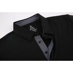 Alex Vando Mens Golf Shirt Quick-Dry Solid Short Sleeve Polo Shirts | Moisture Wicking,Inner Collar Decorative,Flexible Movement,Solid Sleek Silhouette,Sturdy Long-Wearing Build