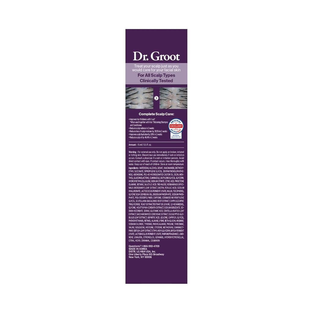 Dr. Groot Award-Winning Hair Thickening Serum for Hair Loss, Thinning Hair, Korean Hair Care, Scalp Treatment, Clinically Tested, Thicker, Reduces Oil, Roll On