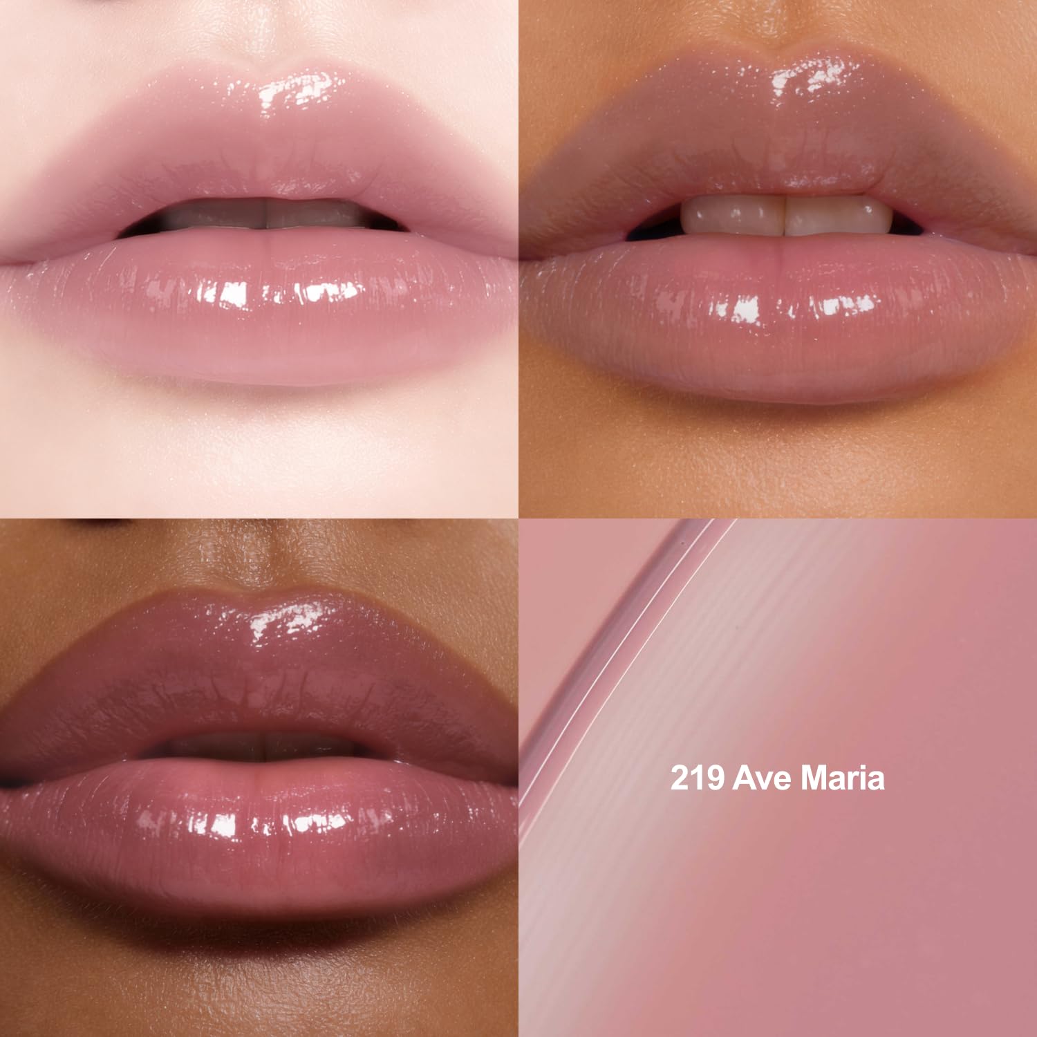 DINTO Blur-Glowy Lip Tint - Glossy Finish, Hydrating, Long Lasting, Lightweight Texture, Non-Sticky, Vegan & Cruelty-Free, K beauty (219 Ave Maria, 0.11 fl.oz)
