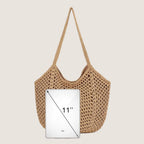 Bycobecy Crochet Tote Bag For Women Soft Summer Purse Beach Tote Bag Cute Handbag For Vacation, Work & Pool