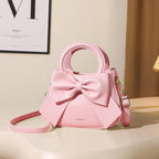 Small Purses for Women Crossbody Bag, Vegan Leather Crossbody Purses and Handbags with Top Carry Handle and Cute Bow Knot