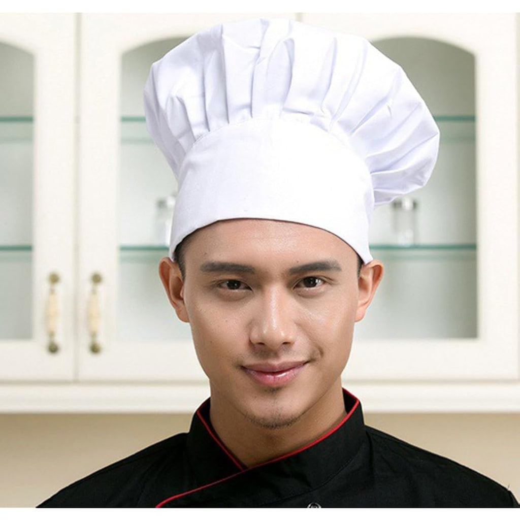Chef Hat Adult Adjustable Elastic Baker Kitchen Cooking Chef Cap