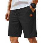 Coofandy Mens Casual Shorts Cotton Elastic Waist Drawstring Shorts Lightweight Summer Beach Shorts