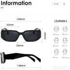 Kimorn Rectangle Sunglasses For Women Men Trendy Retro Trendy Sun Glasses 90’S Vintage Square Frame K1307