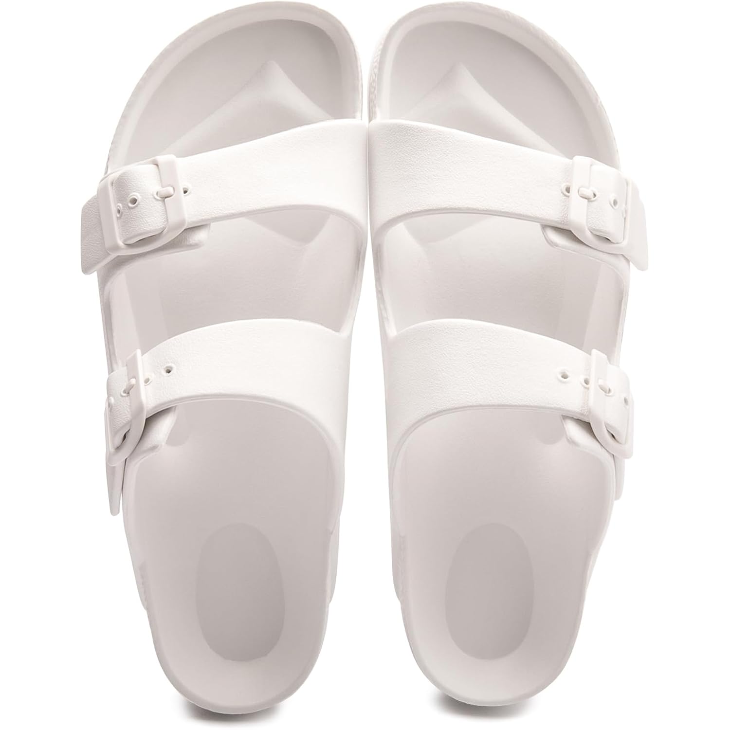 Funkymonkey Jelly Sandals For Women With Adjustable Buckle, Comfortable Chunky Slip-On Beach Slides, Waterproof Platform Shoes For Pool Shower Casual Wear