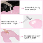 Professional Hair Cutting Cape With Geometric Grid Pattern, Longer Silicone Waterproof Cutting Mat,Neck Guide