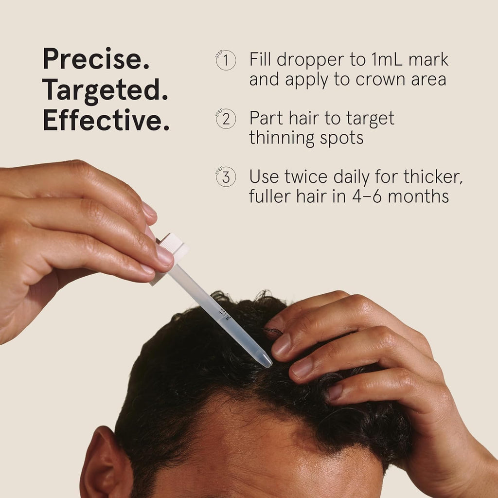 Keeps Minoxidil Solution 5% for Men - Extra Strength Topical Hair Regrowth Treatment - Non-Greasy Scalp Solution - Clinically Proven to Increase Hair Growth - 3 Month Supply (3 x 2 fl oz Bottles)
