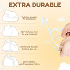 Kids Plastic Hangers, Baby Clothes Hangers For Closet 50 Packs Non-Slip Toddler Hangers For Infant Child Clothing, Small Children, For Pants Coats Skirts (White)