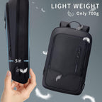 Hk Backpack For Men Business Slim Laptop Bag | Anti Theft Travel Backpacks 15.6 Inch Laptop Water Resistant Computer Bag For Work Office College, Black