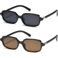 Trendy Small Rectangle Sunglasses For Women Vintage Retro Sun Glasses With Thin Narrow Frame 90S Y2K Fashion Essential