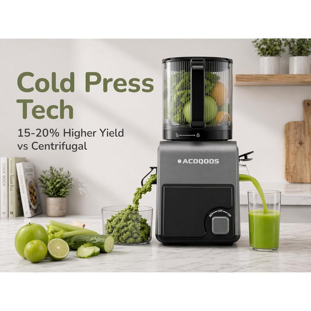 3-In-1 Cold Press Juicer Machines, 6.5" Mega Chute For Whole Fruit, Slow Masticating Juicer With Sorbet & Nut Milk Maker, Bpa Free, 100 Oz Hopper, Easy Clean, Oxide Gray