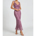 Rihoas Boho Midi Floral Dress - Elegant Flowy Sundress | Formal-Inspired Outfit For Wedding Guest | Spring Summer Party Dress