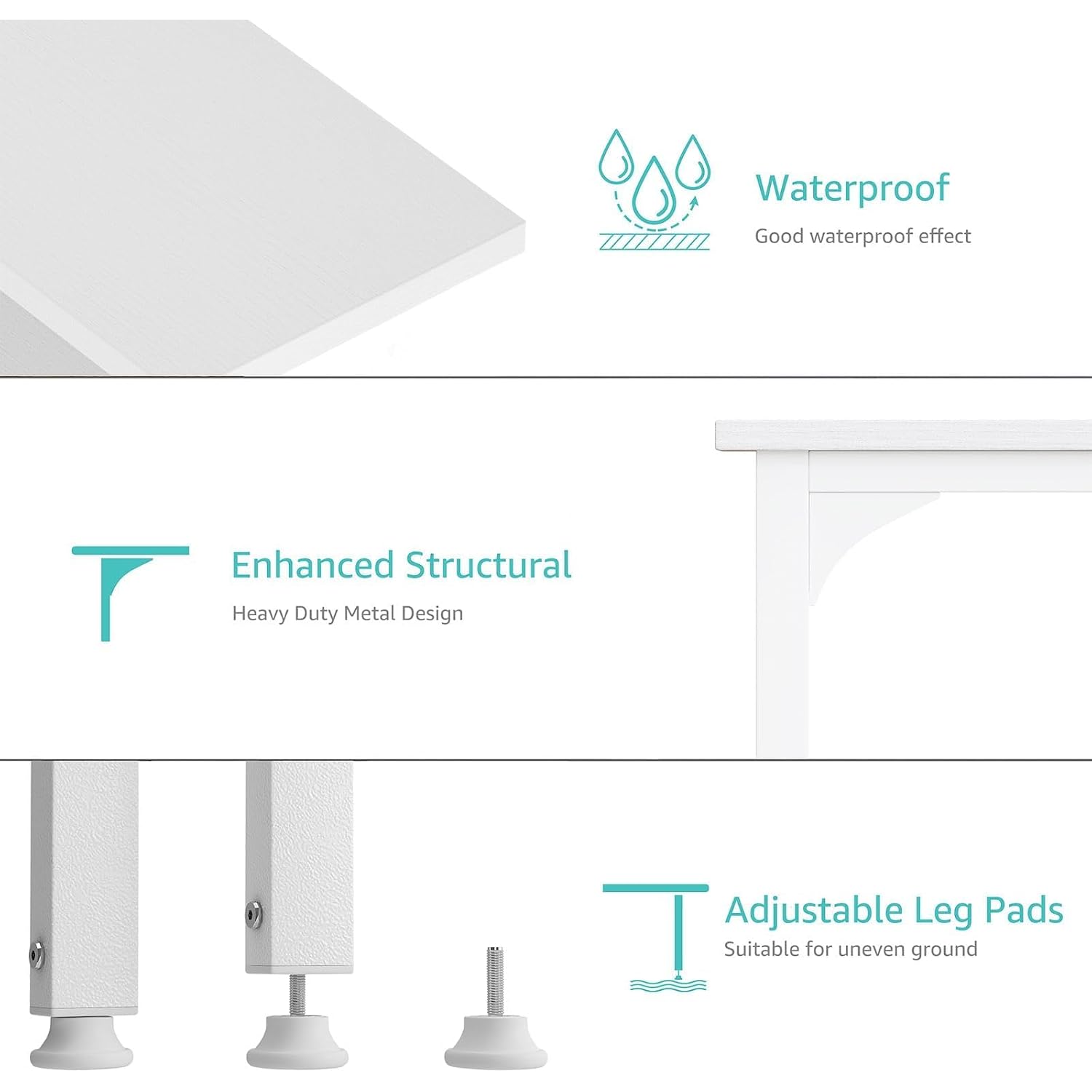Lufeiya White Small Desk With Drawers - 40 Inch Computer Desk For Small Space Home Office, Modern Simple Study Writing Table Pc Desks