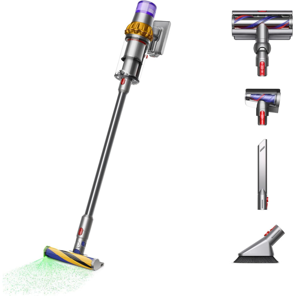 Dyson V15 Detect Plus Cordless Vacuum, Illumination Reveals Dust, 240Aw, 3 Power Modes, Up To 60 Minutes,² Deep Cleans Hard Floors And Carpets, Detangles Pet Hair, Converts To Handheld