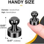 30Pcs Fridge Magnets Refrigerator Magnets Strong For Pictures, Black | For Pictures Refrigerator Whiteboard Classroom Office Locker