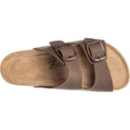 Fitory Womens Flat Sandals With Cork Footbed, Open Toe Arch Support Slides Adjustable Slip On Slippers For Summer 2026 Size 6-11