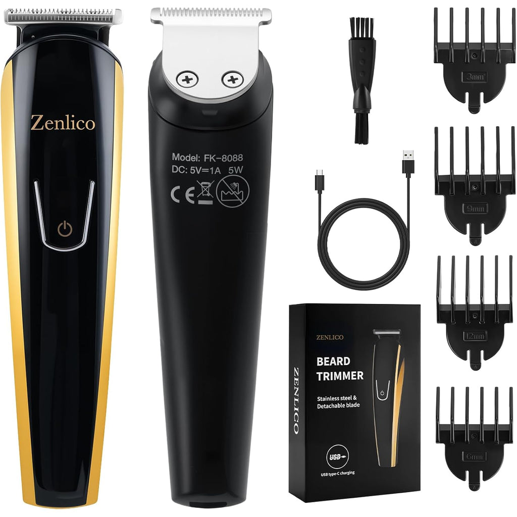 Beard Trimmer for Men, Rechargeable Men's Hair Trimmer for Mustache, Electric Razor & Body Grooming Kit for Beard, Face, Groin & Manscaping, Birthday Valentines Ideal Gift for Men
