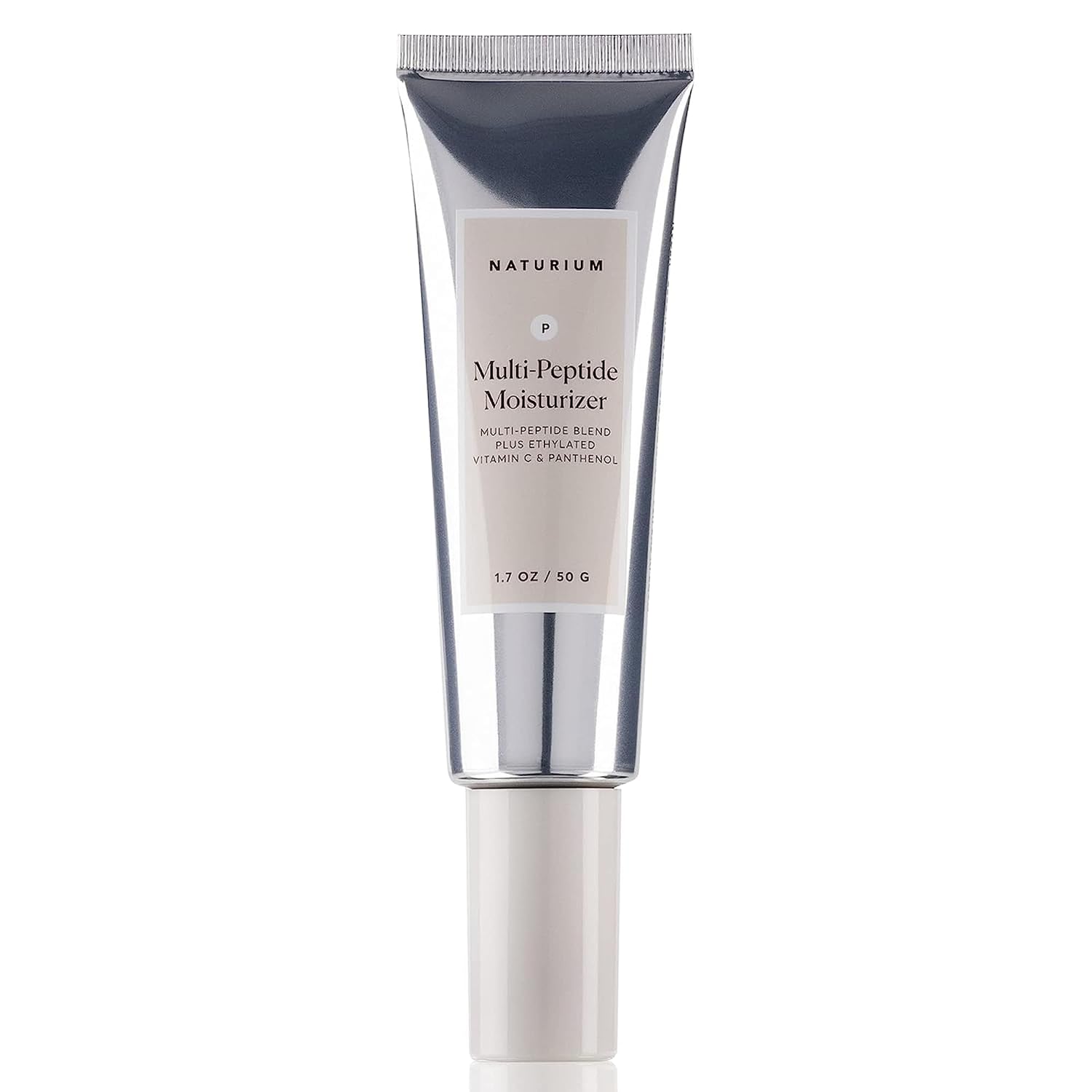 Naturium Multi-Peptide Moisturizer, Hydrating & Smoothing Skin Care, Moisturizes With Ethylated Vitamin C & Panthenol, 1.7 Oz