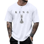 Men'S King Chess Shirt Graphic Tees Designer Printed T Shirts For Men Urban Letter T-Shirt Streetwear