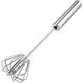 Digead Stainless Steel Egg Whisk, Hand Push Rotary Whisk Blender, Versatile Milk Frother, Hand Push Mixer Stirrer For Blending, Whisking, Beating & Stirring (12In)