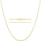KISPER 24k Gold Snake Chain Necklace – Thin, Dainty, Gold Plated Stainless Steel Jewelry for Women & Men with Lobster Clasp