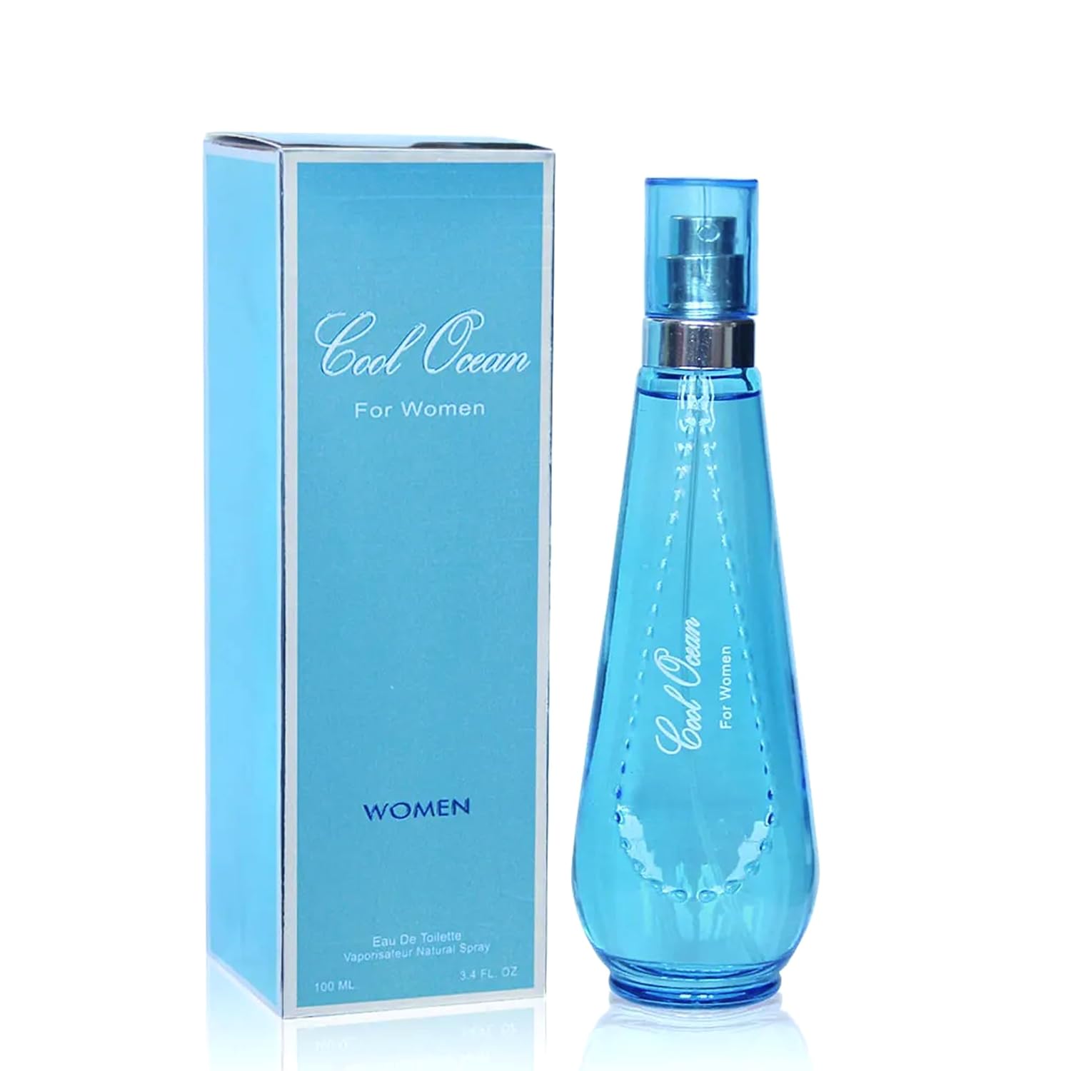 AFLUXE Cool Ocean Women Perfume–Bold & Sophisticated Scent Eau De Parfum With Citrus,Spice,And Woody Notes Long Lasting Natural Spray Fragrance 3.4 Fl Oz