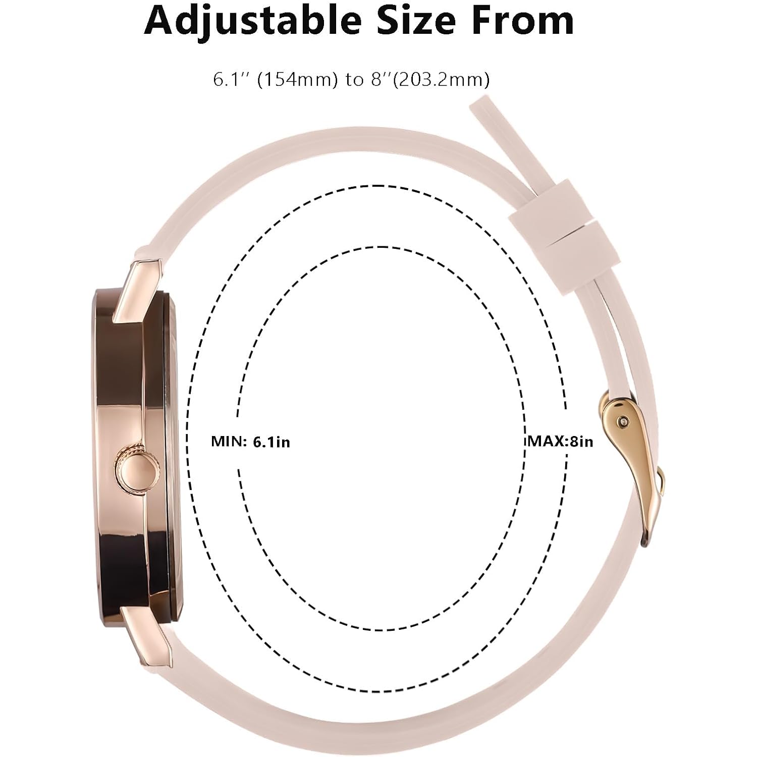 Women's Analog Nurse Watch with Second Hand for Nursing, 12/24 Time, Silicone Band, Easy Read
