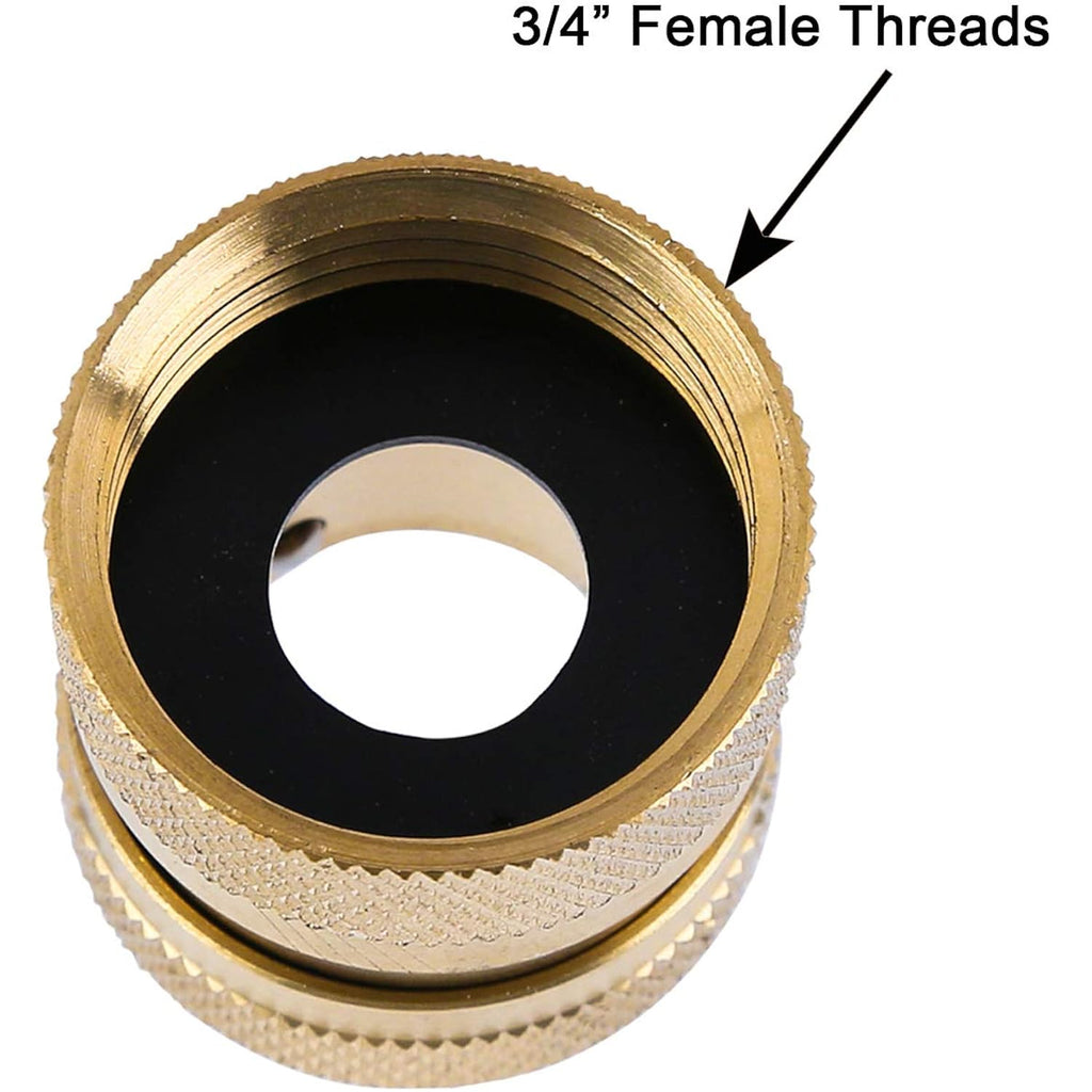 Garden Hose Quick Connect Brass Hose Quick Connectors Fitting For Garden Watering 3/4"Gth (3 Female Coupler+ 6 Male Nipples)