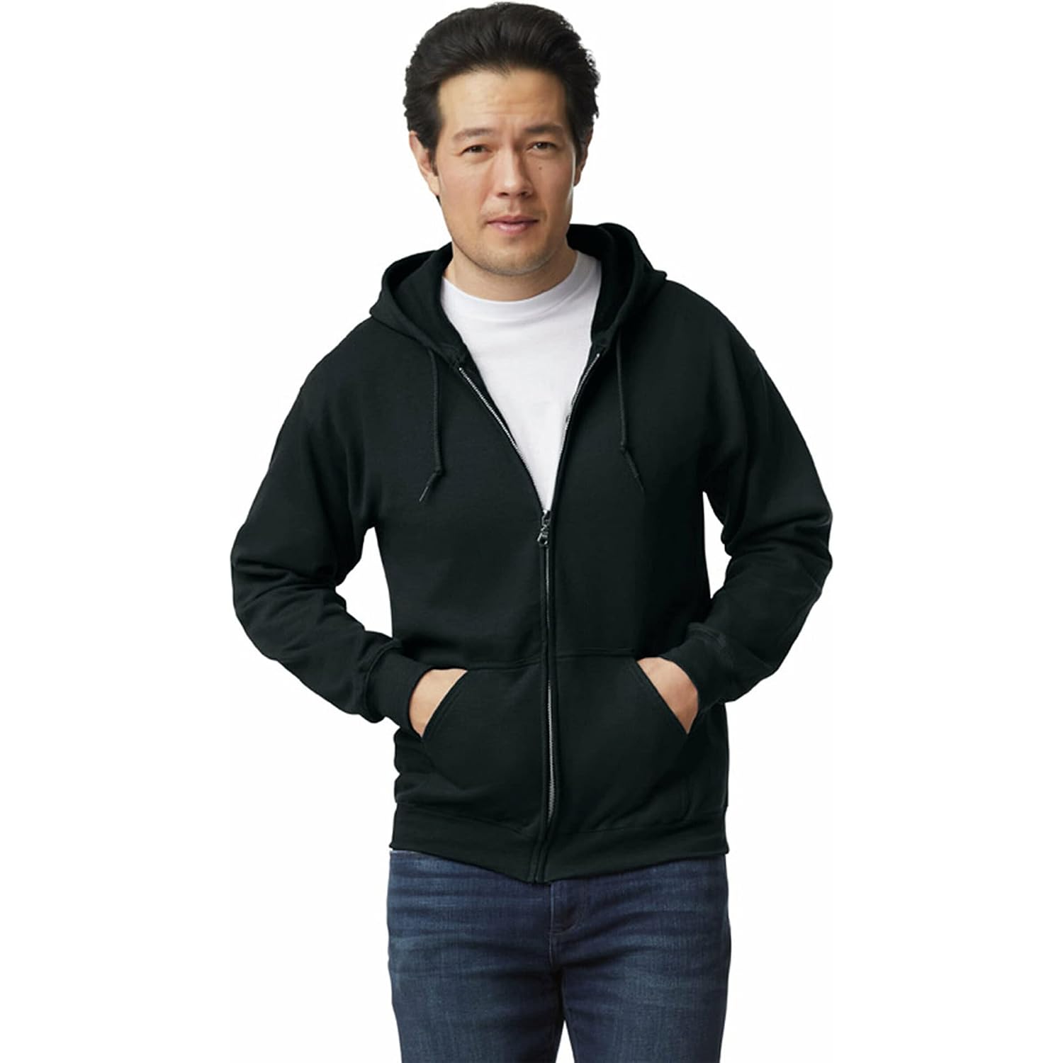 Gildan Unisex-Adult Fleece Zip Hoodie Sweatshirt, Style G18600, Multipack