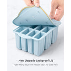 Popsicles Molds, Meetrue 12 Pieces Silicone Popsicle Molds Easy-Release Bpa-Free Popsicle Maker Molds Ice Pop Molds Homemade Popsicle Ice Pop Maker With 50Pcs Popsicle Sticks+Cleaning Brush