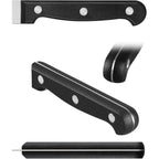 Cokuma Kitchen Knife, 3-Pcs Knife Set With Sheath, 8 Inch Chef Knife, 4.5 Inch Utility Knife, 4 Inch Paring Chef Knife, Stainless Steel, Black