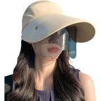 Wide Brim Sun Hat for Women Goggles UV Protection Beach Visor Cap Sports Golf Hiking