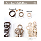 Heliums Soft Hair Ties - No Damage Seamless Nylon Fabric Bands, Stretchy Ponytail Holders For Thin & Thick Hair - Standard 1.5 Inch, Neutrals, 20 Pack