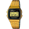 Casio Collection Women'S Watch A159Wgea, Black/Gold, 36.8 X 33.2 X 8.2 Mm, Bracelet